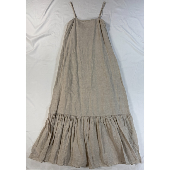 & Other Stories Dresses & Skirts - Los Angeles Atelier Cotton & Other Stories Linen Midi Dress Beige Boho Size 6